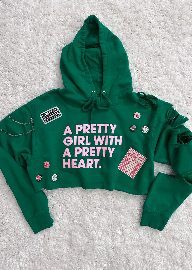 CUSTOM PRETTY GIRL CROP SWEATER