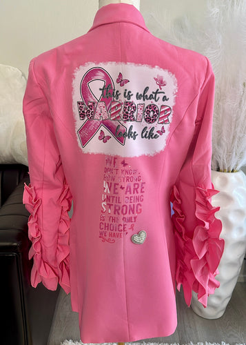 CUSTOM RR PRETTY IN PINK BREAST CANCER BLAZER “HOPE” (MEDIUM)