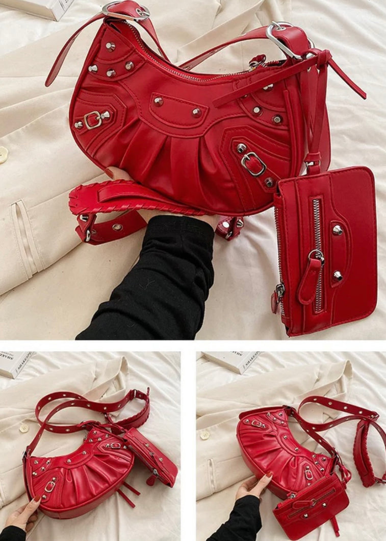 CROSSBODY/SHOULDER BAG (RED)