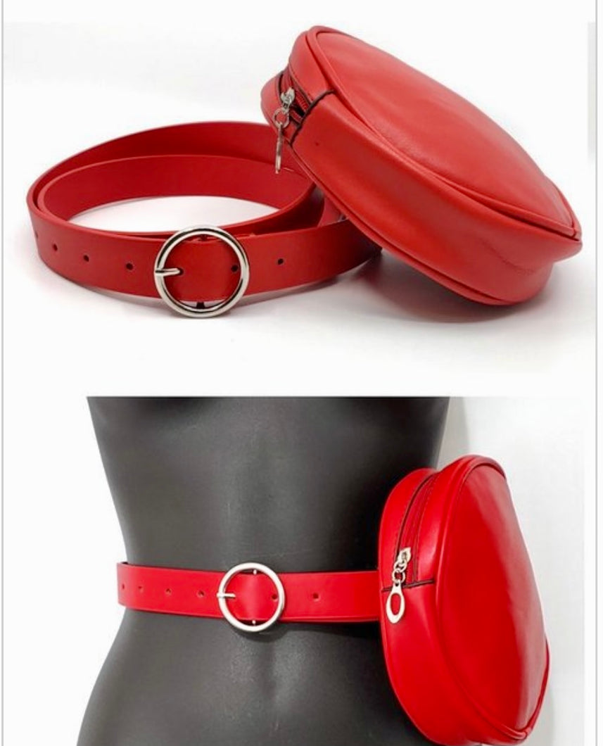 CIRCLE BELT BAG (RED)